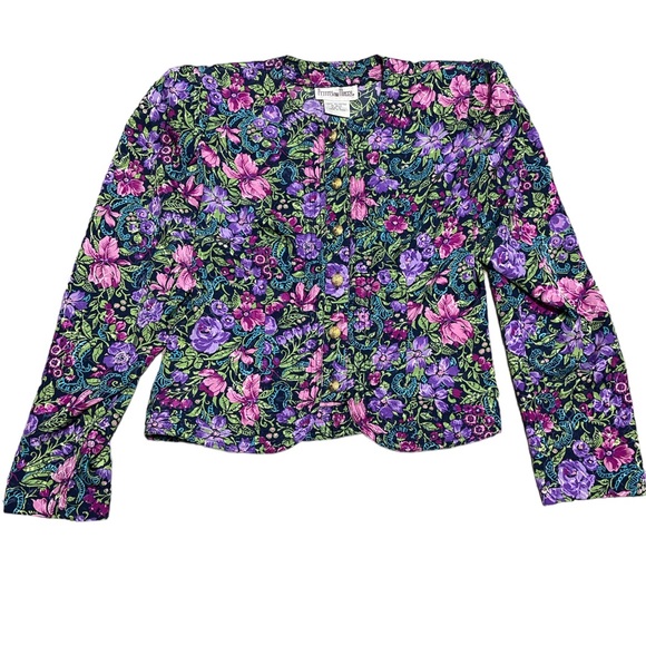 Vintage Top - Petites for Maggy - Floral - Size 4 - Picture 1 of 4